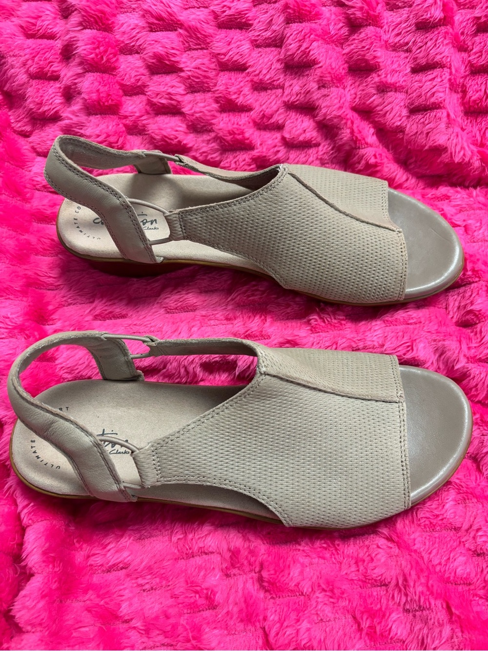 Clarks Neutral Beige Slingback Sandals